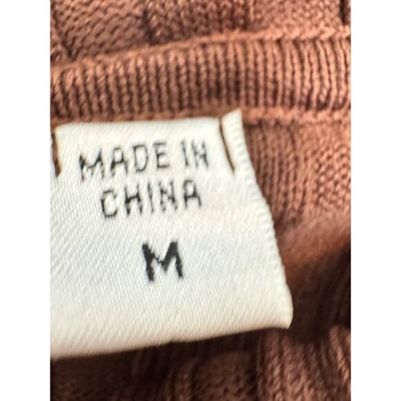 Caché Brown Cowl Neck Sweater Womens M Nylon/Rayon Ribbed Studded Detail Long Sl - Picture 3 of 7